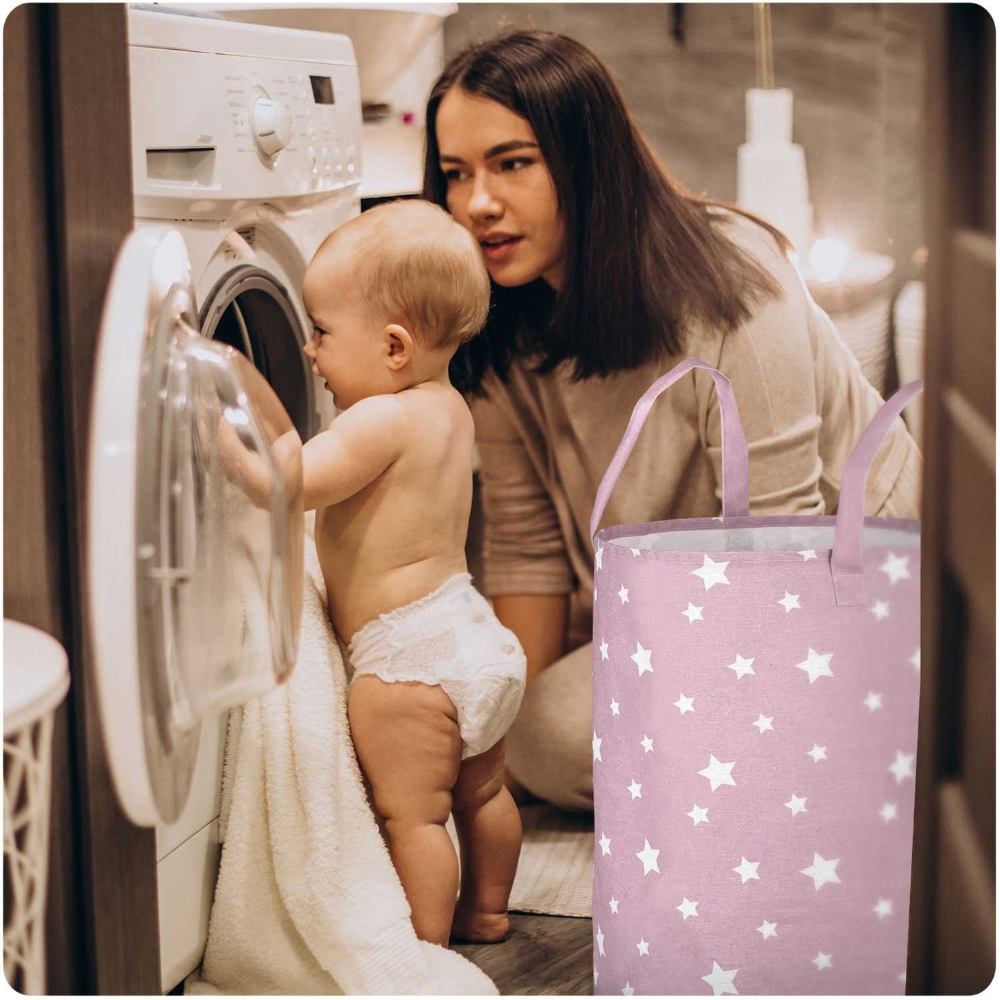 Toy basket Nukido - Pink