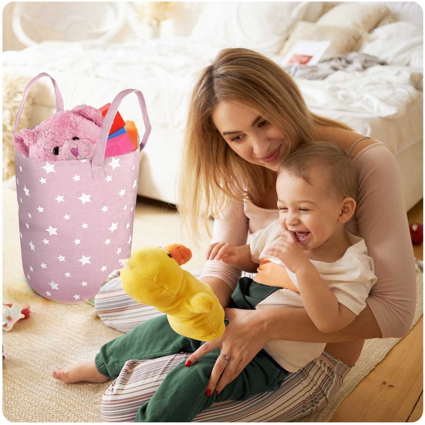 Toy basket Nukido - Pink