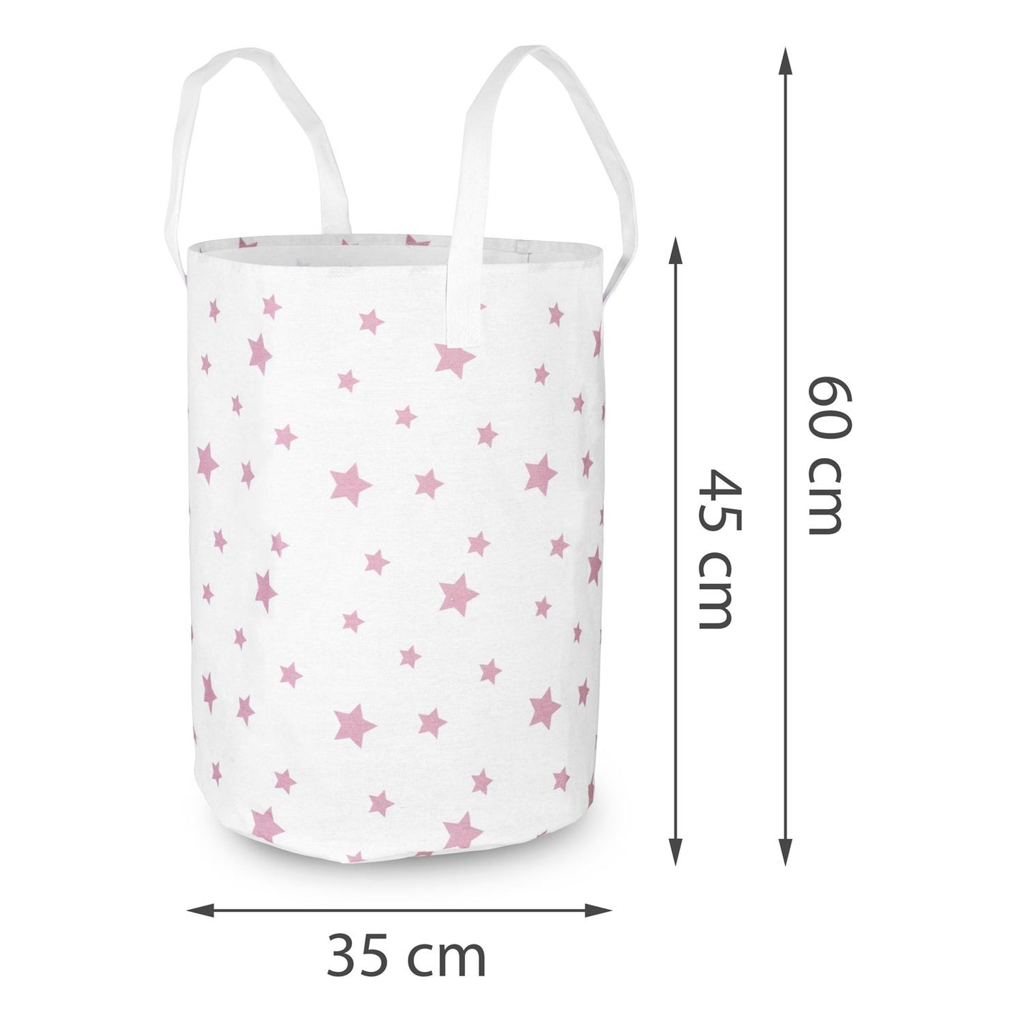 Toy basket Nukido - White with Stars
