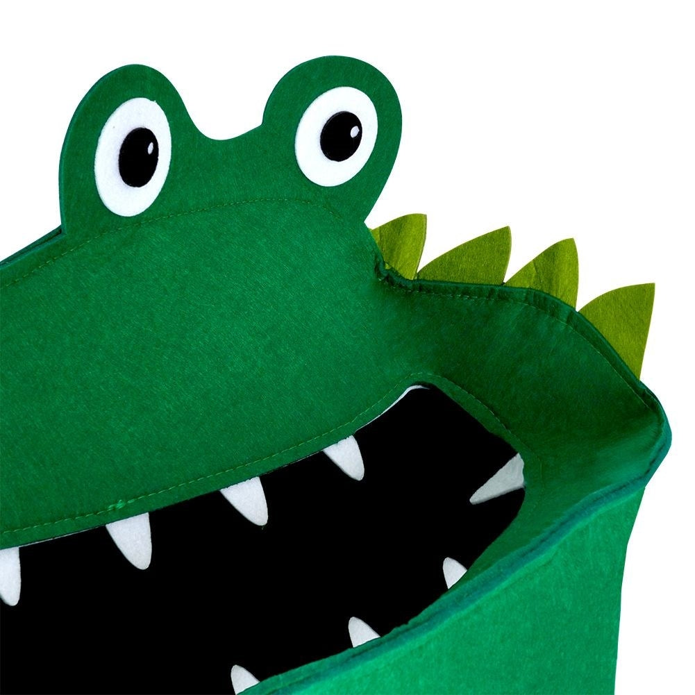 Toy basket with crocodile motif - Perfect for the children's room