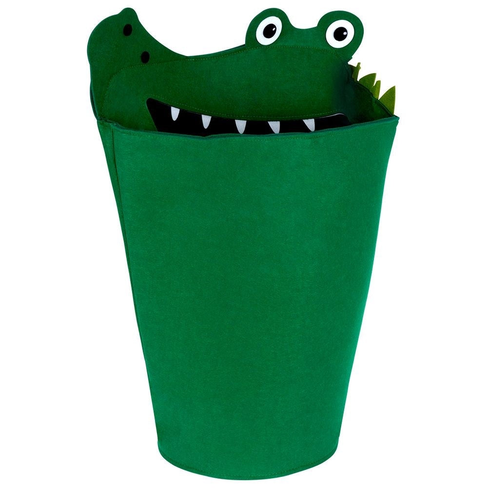 Toy basket with crocodile motif - Perfect for the children's room