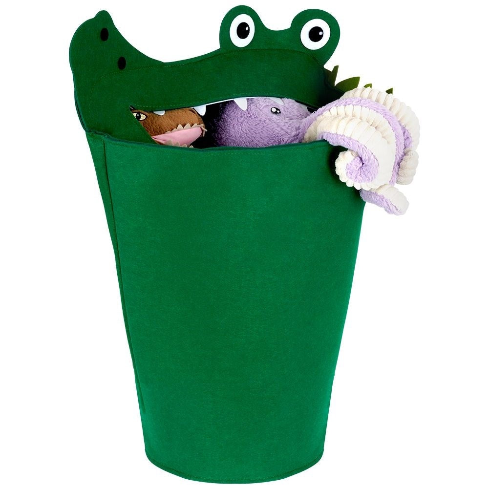 Toy basket with crocodile motif - Perfect for the children's room