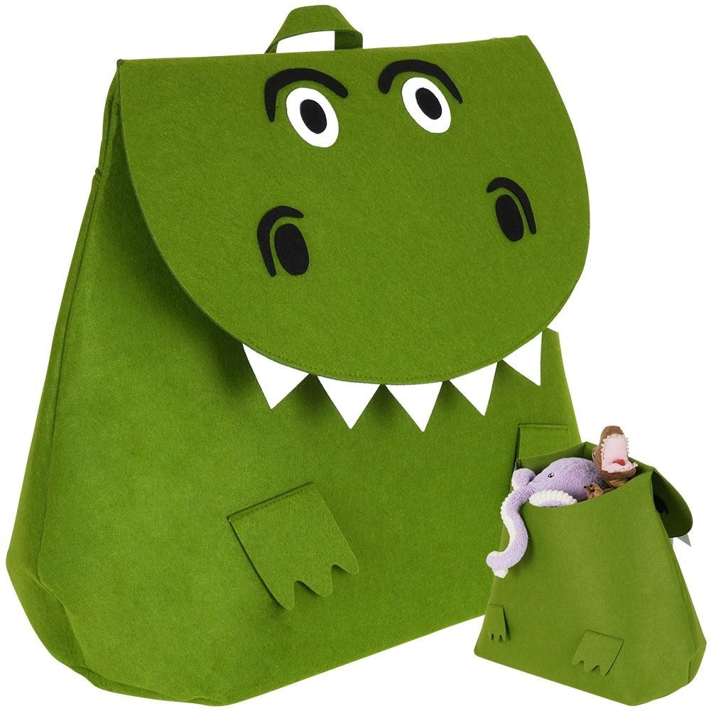 Toy basket with dinosaur motif for the children's room