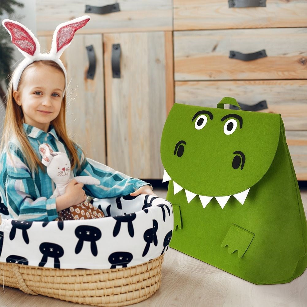 Toy basket with dinosaur motif for the children's room