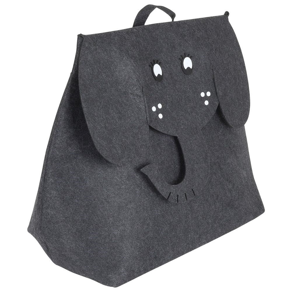 Toy basket with elephant motif - spacious and decorative