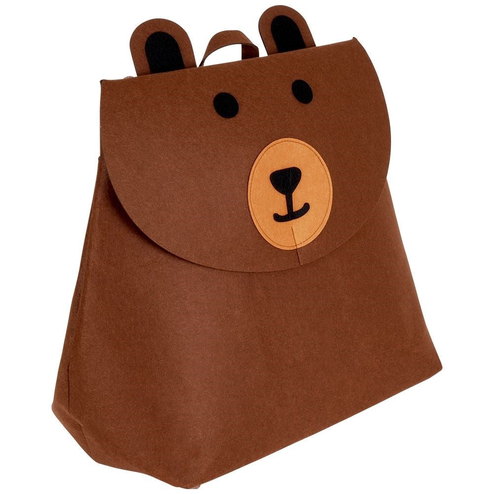 Toy basket with unique bear motif for the children's room