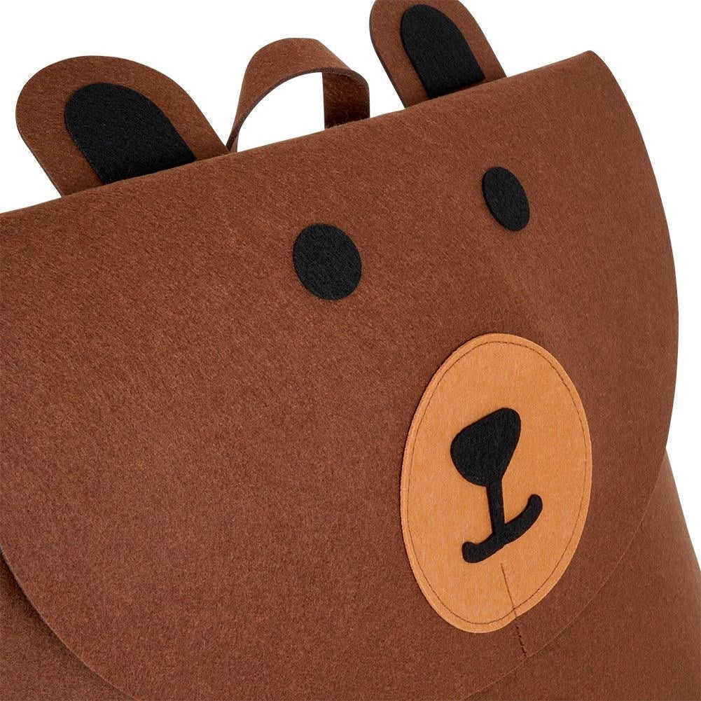 Toy basket with unique bear motif for the children's room