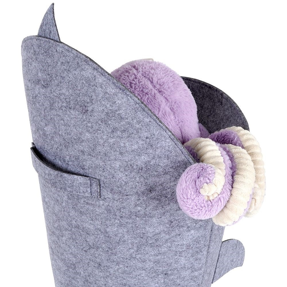 Toy basket with unique shark motif