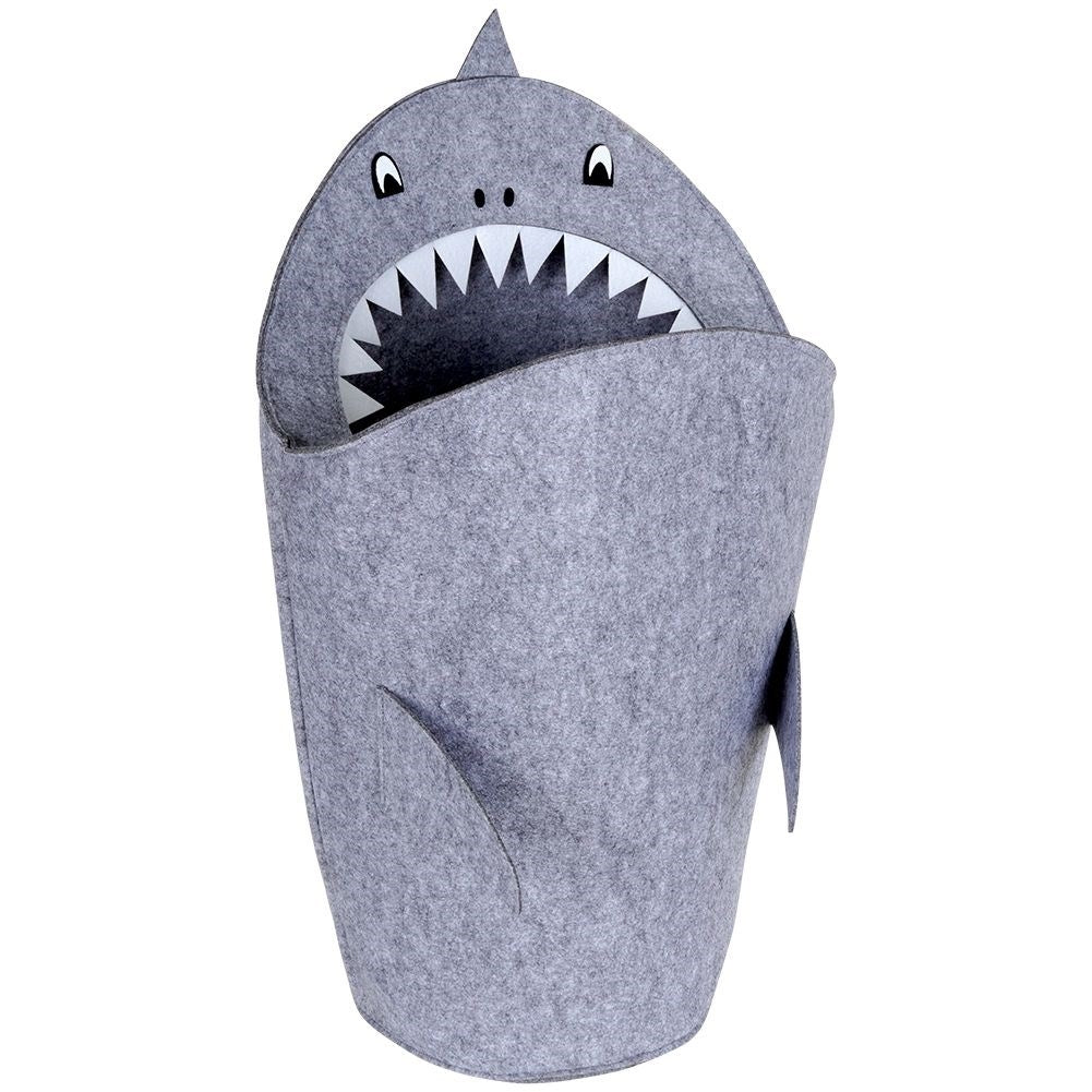 Toy basket with unique shark motif