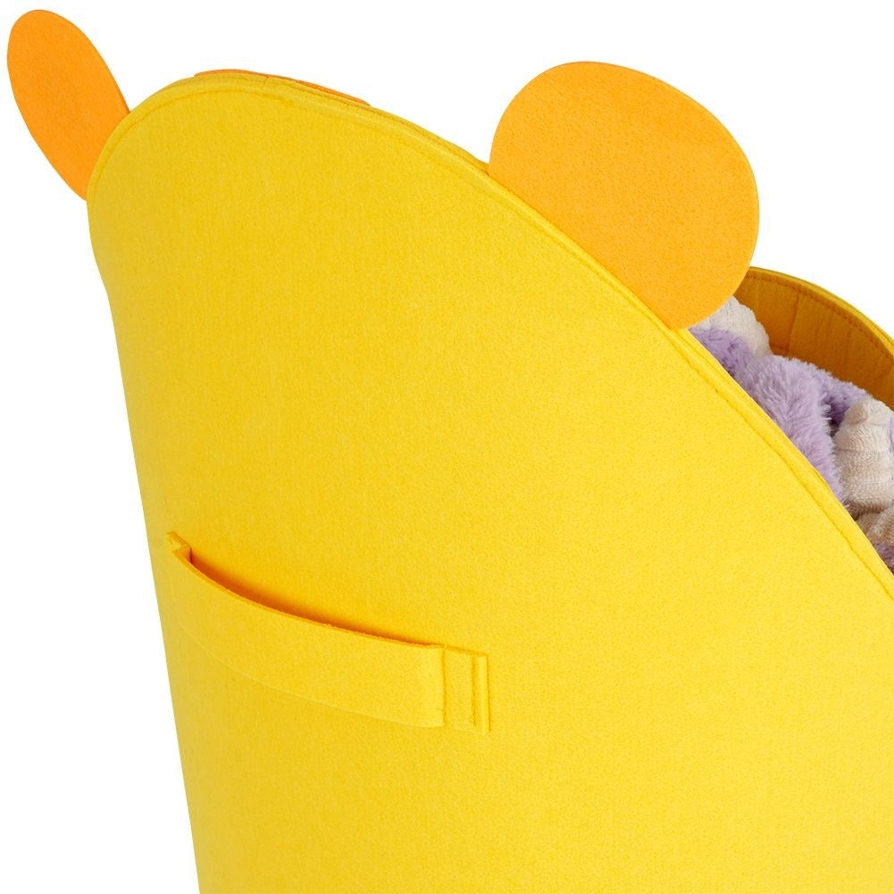 Toy basket with unique tiger motif for the children's room