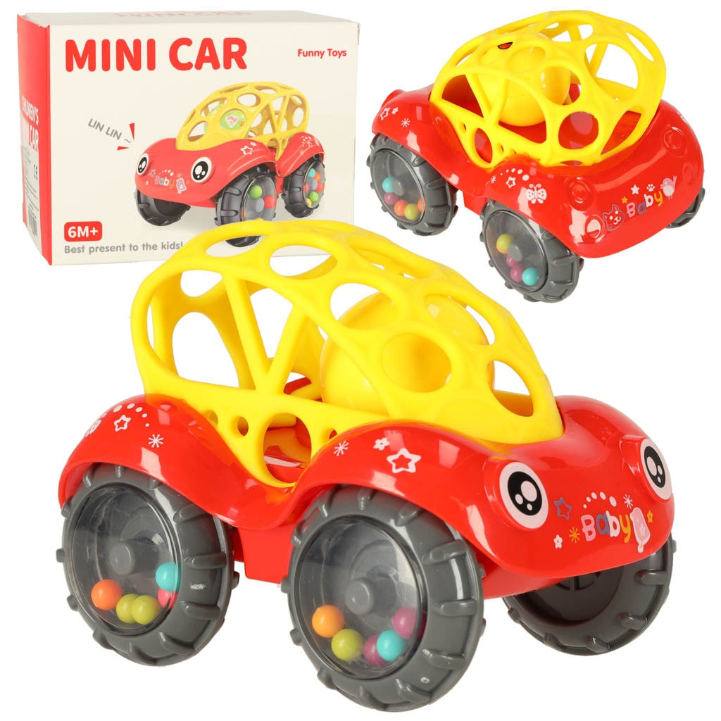Toy car rattle with balls