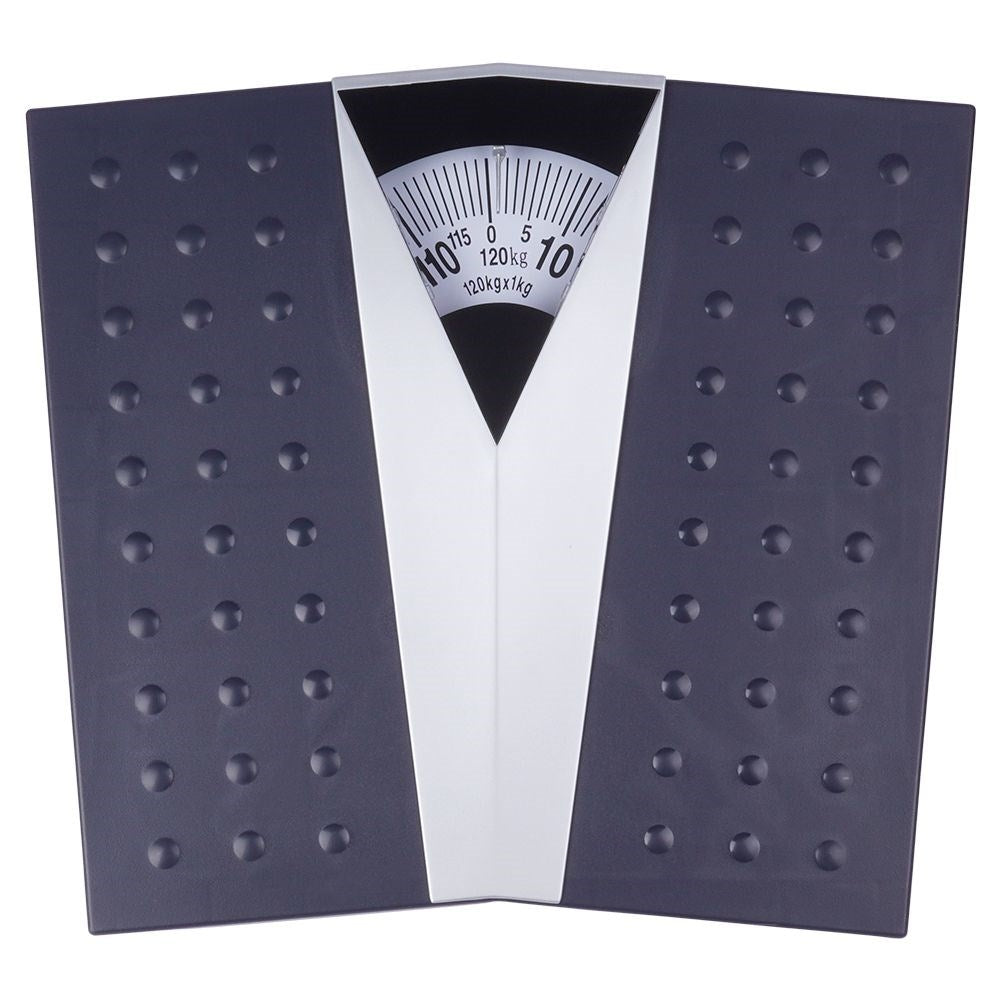 Traditional bathroom scale with non-slip base