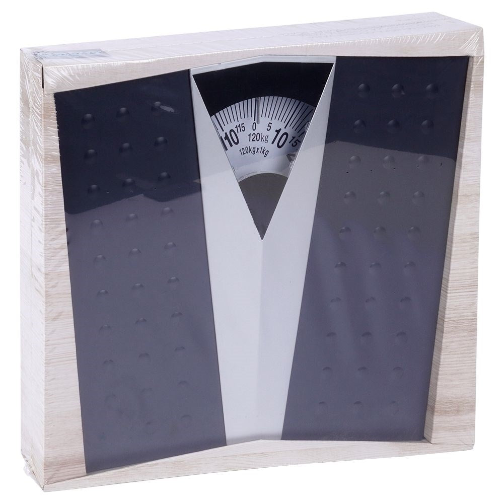 Traditional bathroom scale with non-slip base