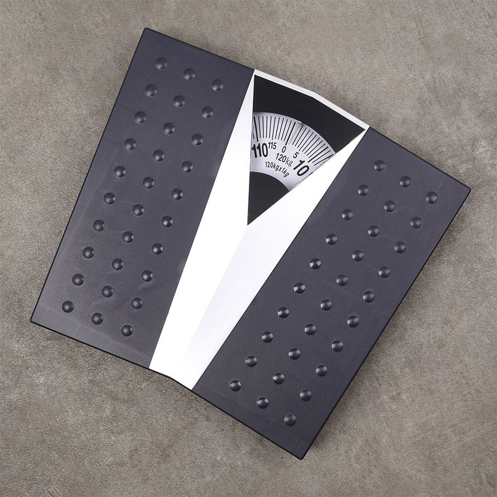 Traditional bathroom scale with non-slip base