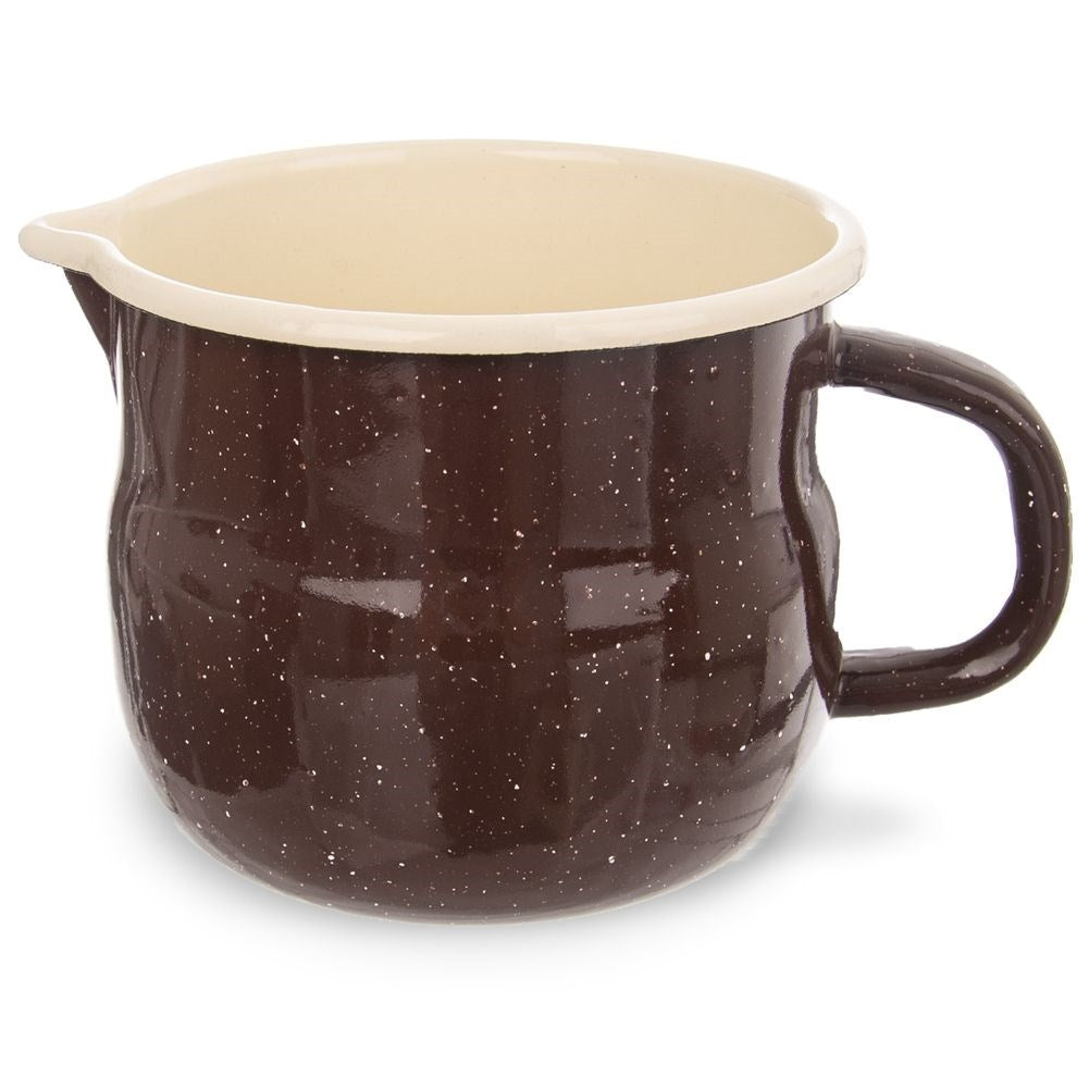 Traditional enamelled steel cup, 12 cm, for drinks & decoration
