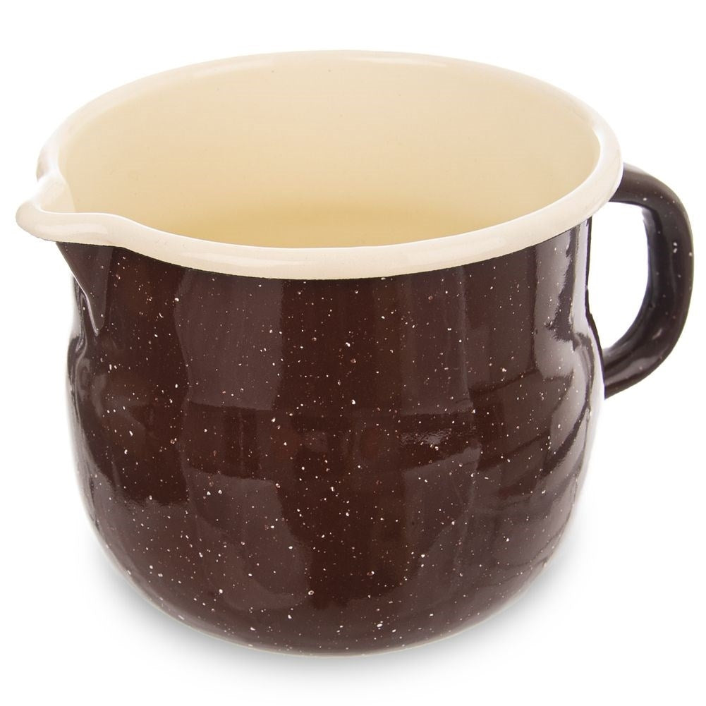 Traditional enamelled steel cup, 12 cm, for drinks & decoration