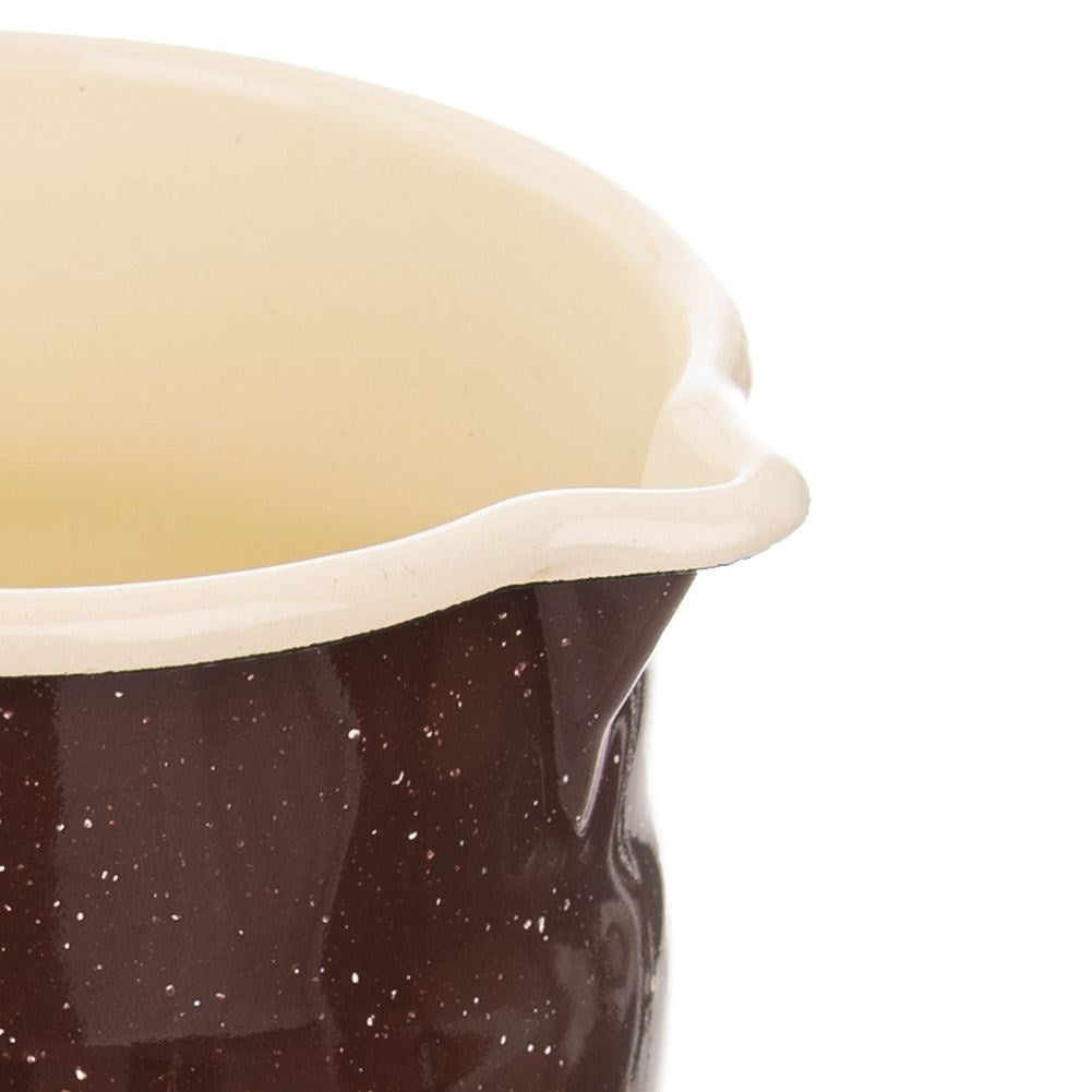 Traditional enamelled steel cup, 12 cm, for drinks & decoration