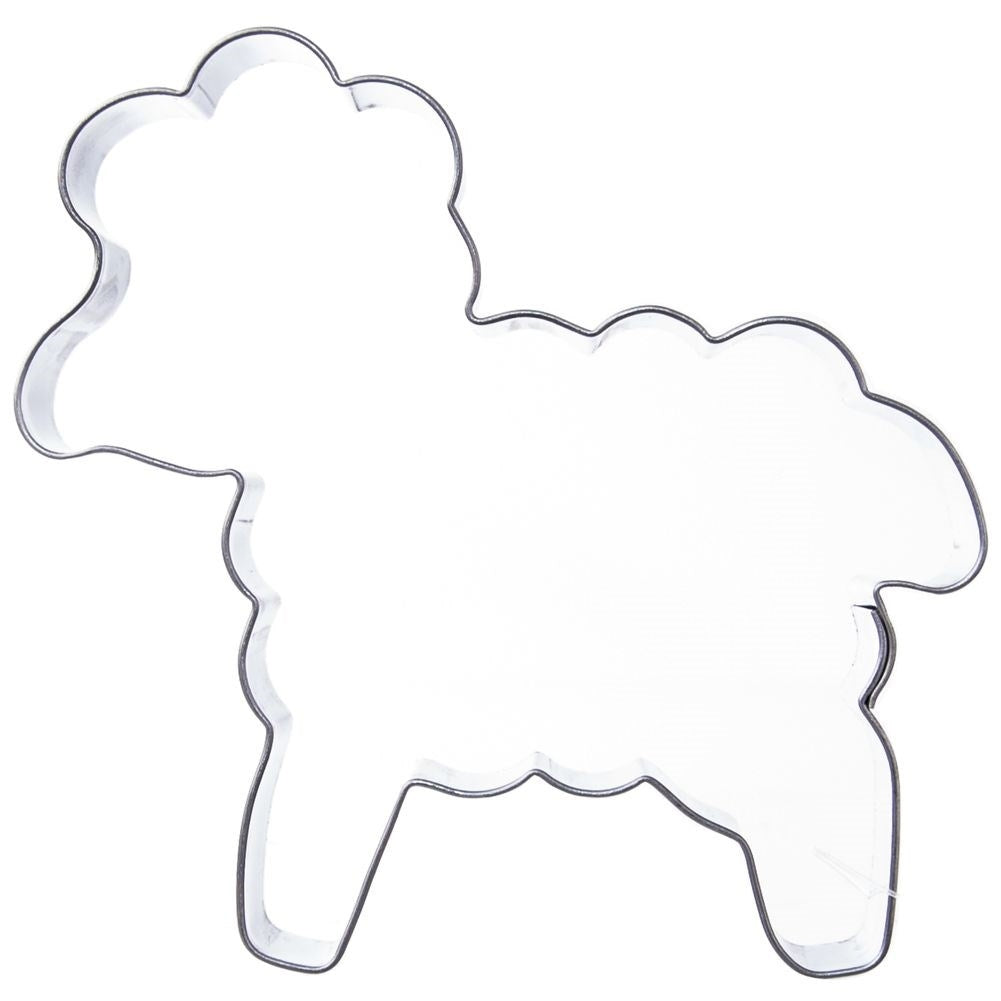 Traditional sheep-shaped cake tin in stainless steel