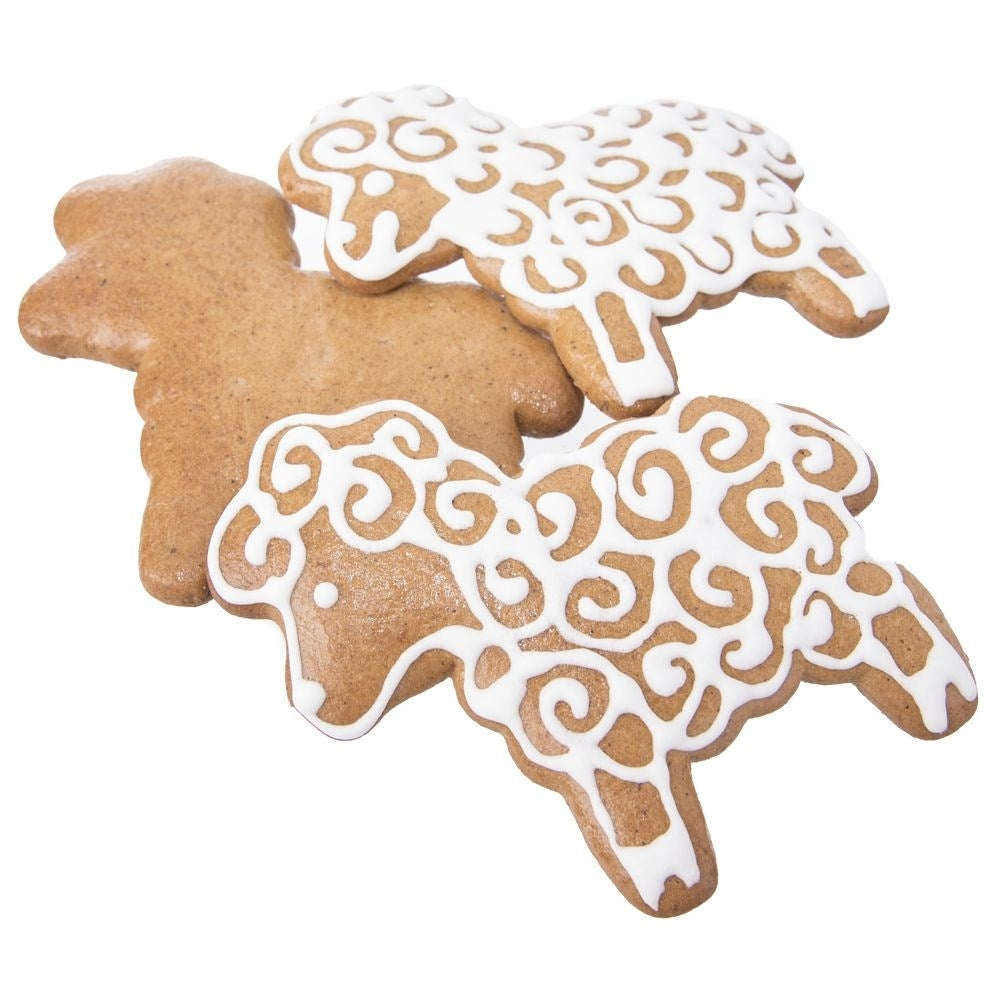 Traditional sheep-shaped cake tin in stainless steel