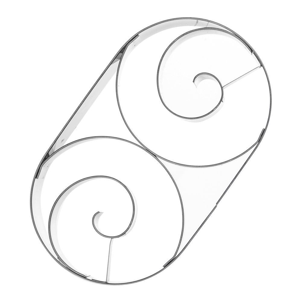 Traditional stainless steel croissant tin for gingerbread cookies