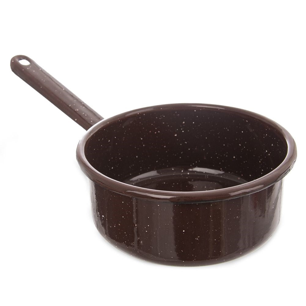 Traditional steel and enamel pan, 14 cm diameter