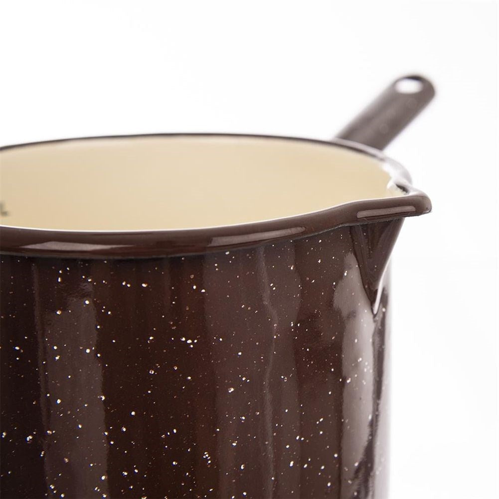 Traditional steel enameled pan, 12 cm diameter