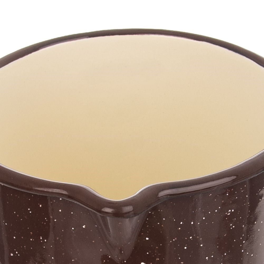Traditional steel enameled pan, 12 cm diameter