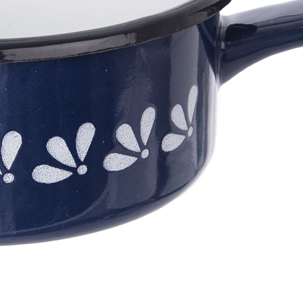 Traditional steel pan with enamel, 12 cm diameter