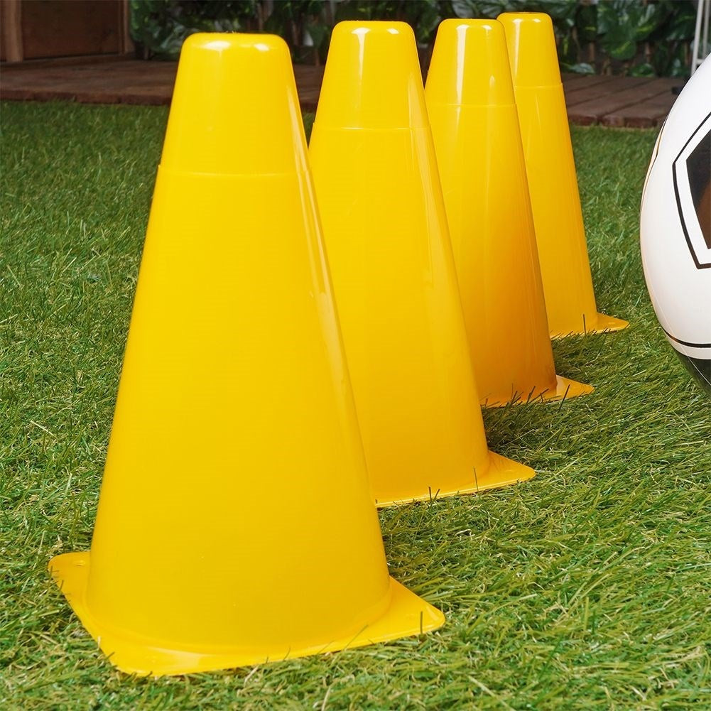 Training Cones & Ball: 4 Orange Cones for Play