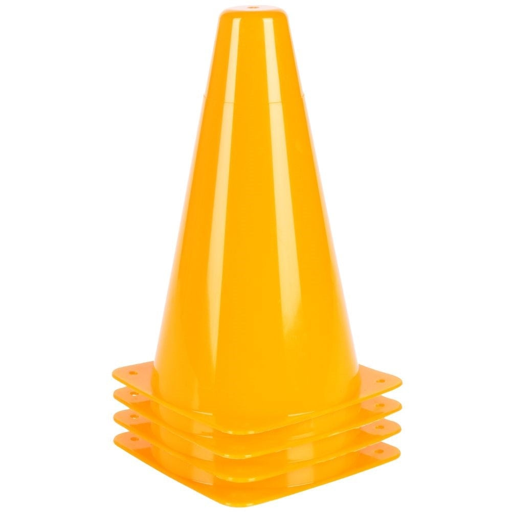 Training Cones & Ball: 4 Orange Cones for Play