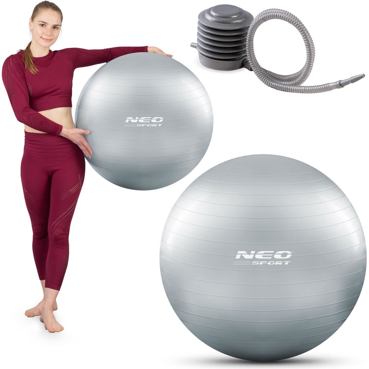 Training ball 65 cm NS-951 Silver