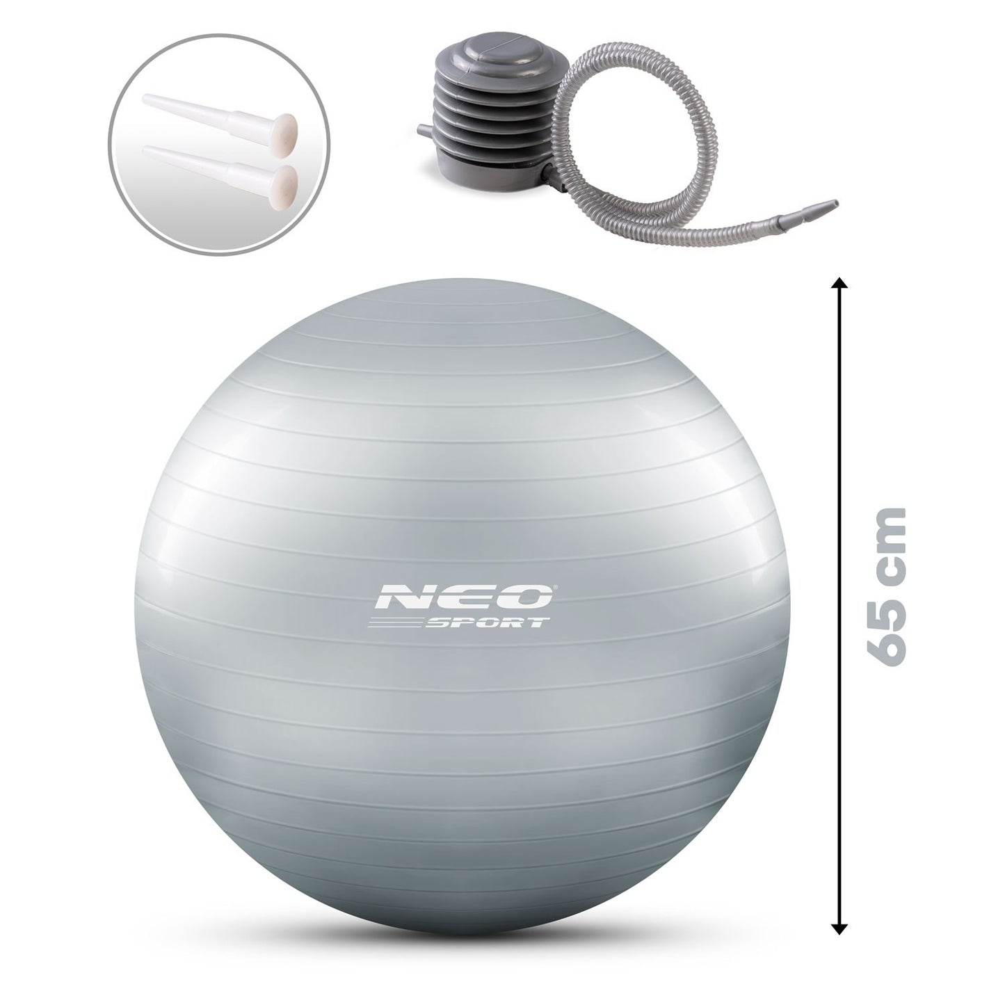 Training ball 65 cm NS-951 Silver