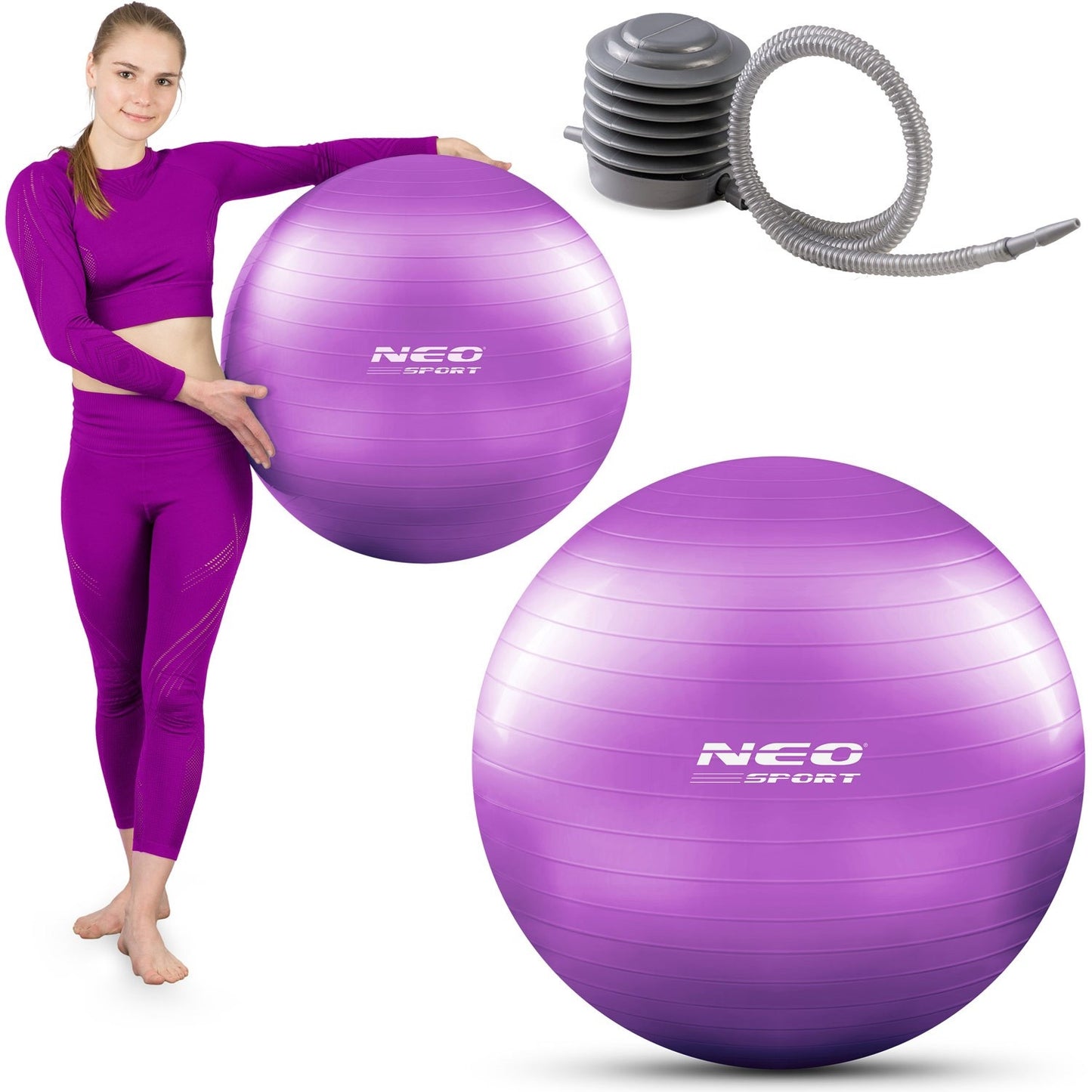 Training ball 65 cm NS-951 purple