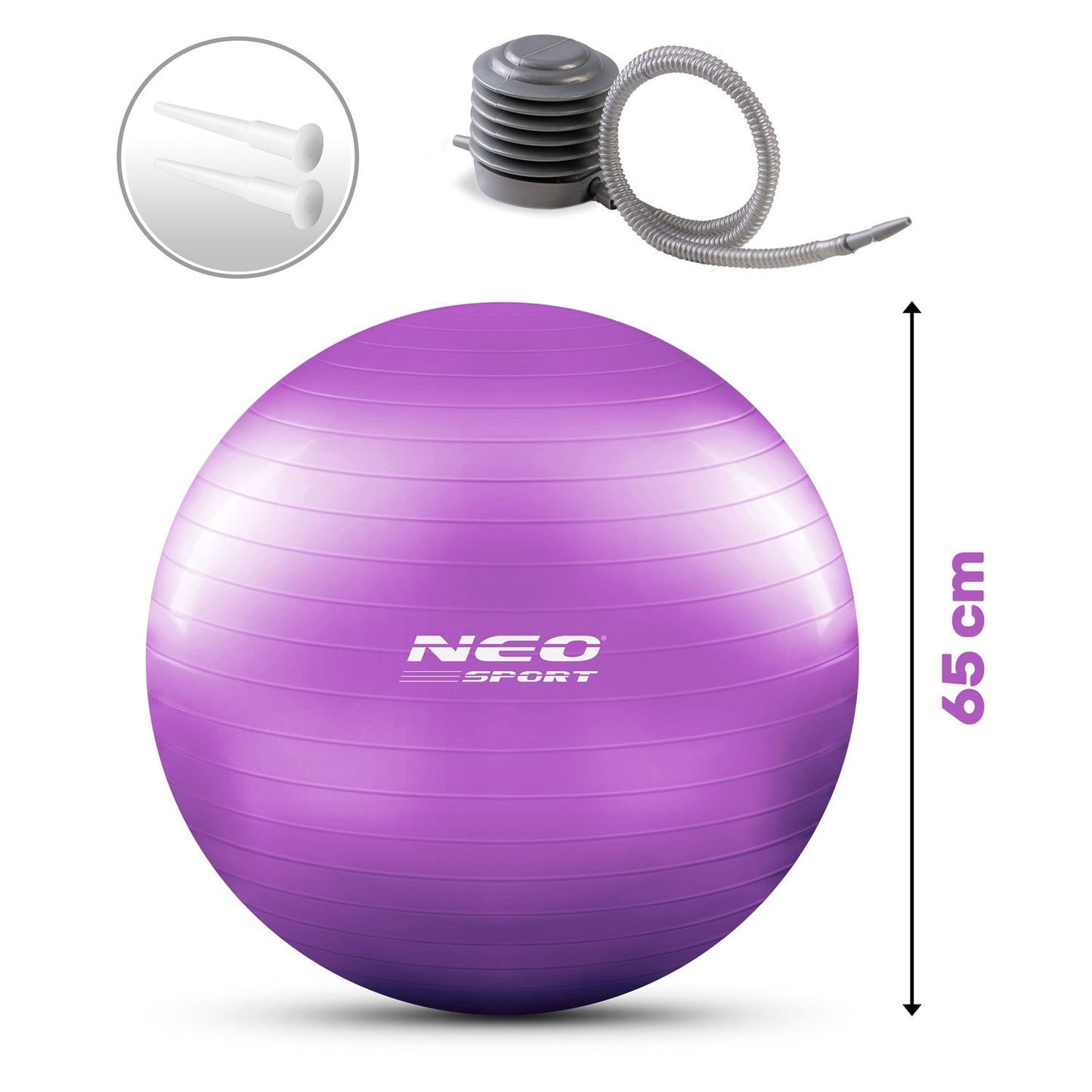 Training ball 65 cm NS-951 purple