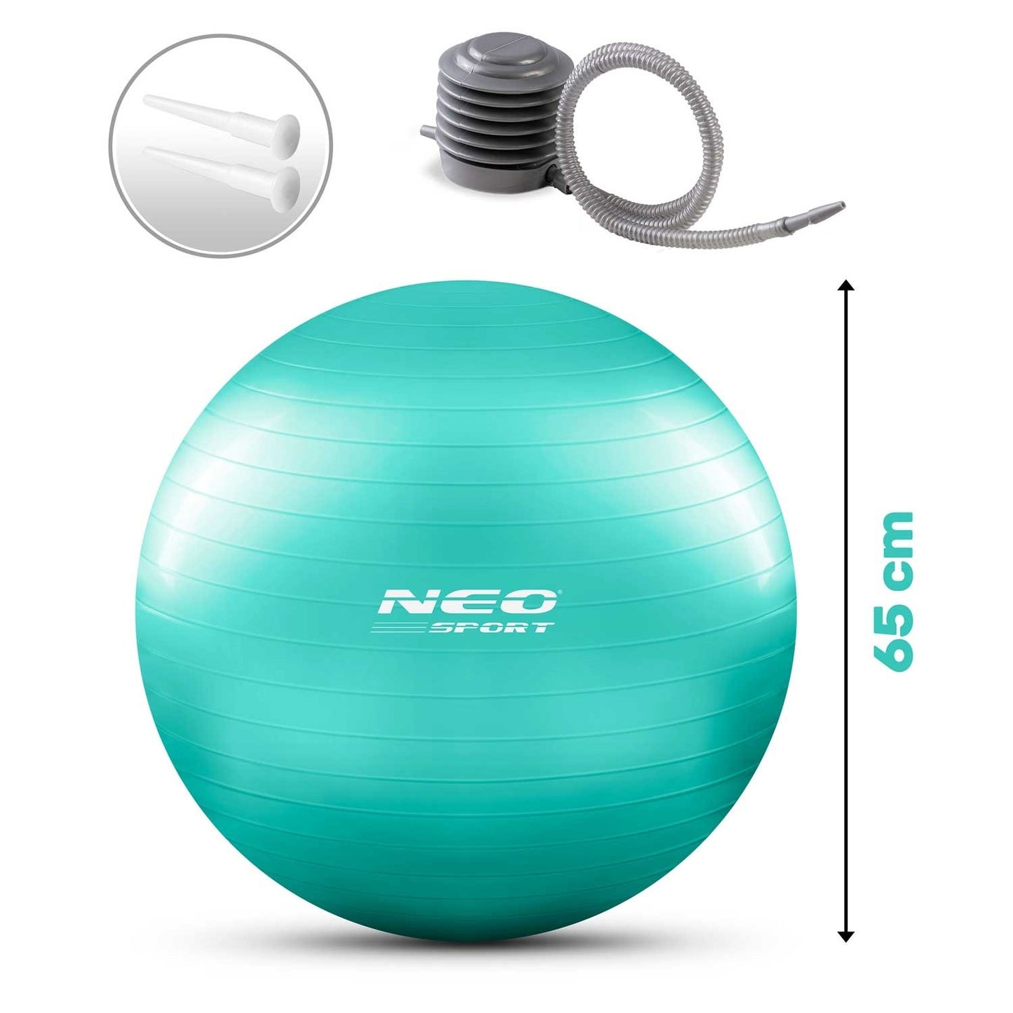 Training ball 65 cm NS-951 turquoise