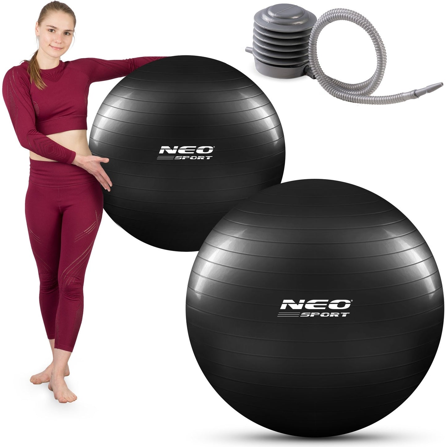 Training ball 75 cm NS-952 Black