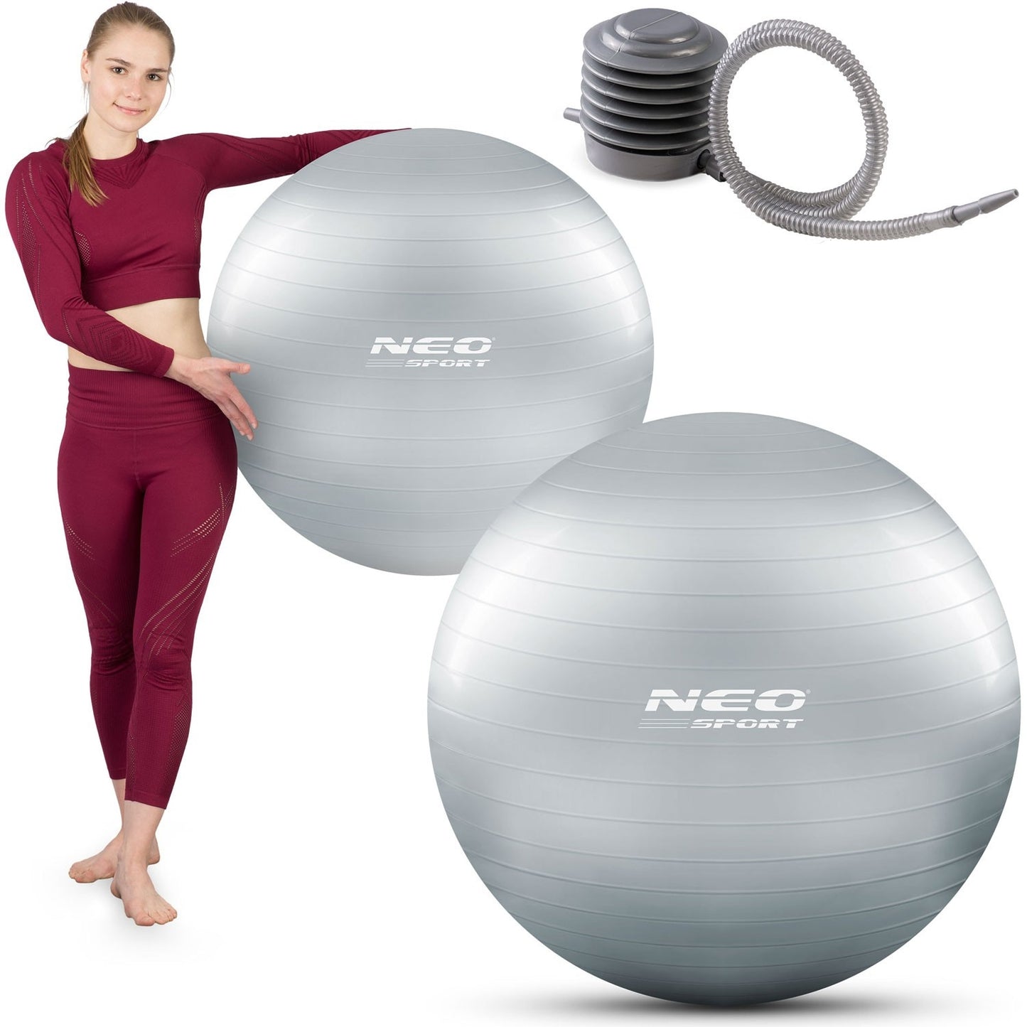 Training ball 75 cm NS-952 Silver