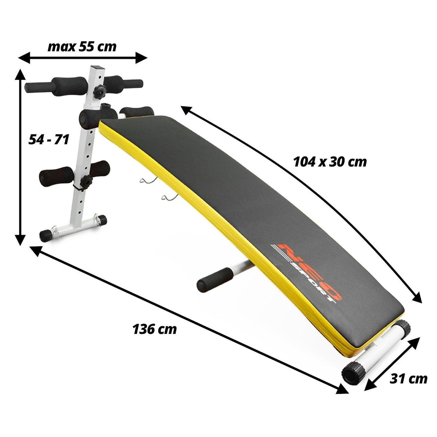 Training bench with expander band and dumbbells Neo-Sport NS-07