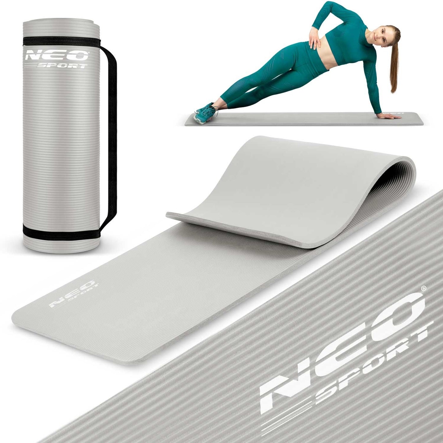 Training mat Neo-Sport 183 x 60 cm - Grey