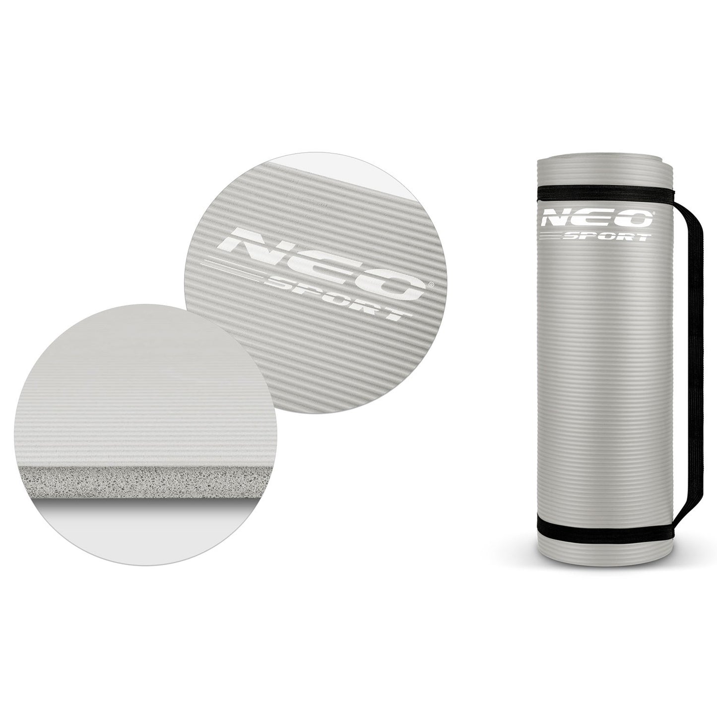 Training mat Neo-Sport 183 x 60 cm - Grey