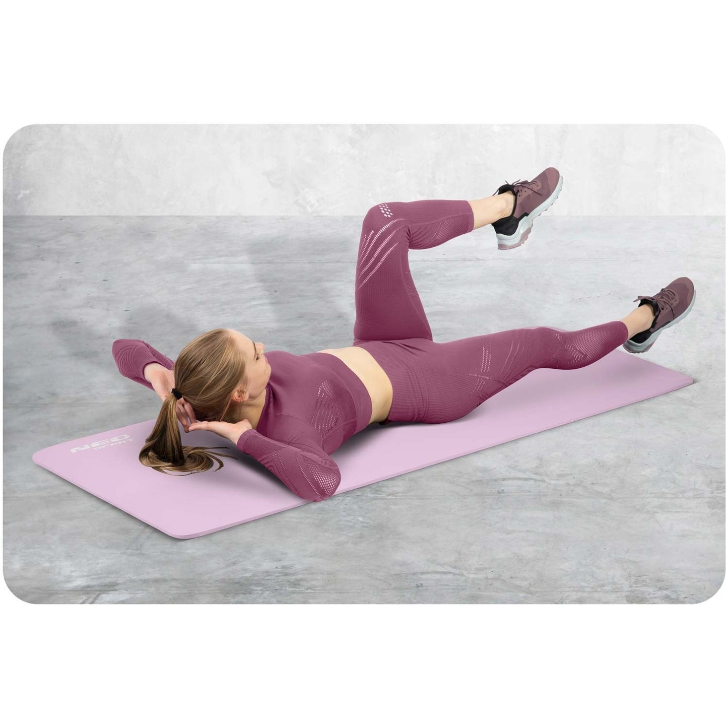 Exercise mat 183 x 60 x 1 cm Neo-Sport - 192201 purple