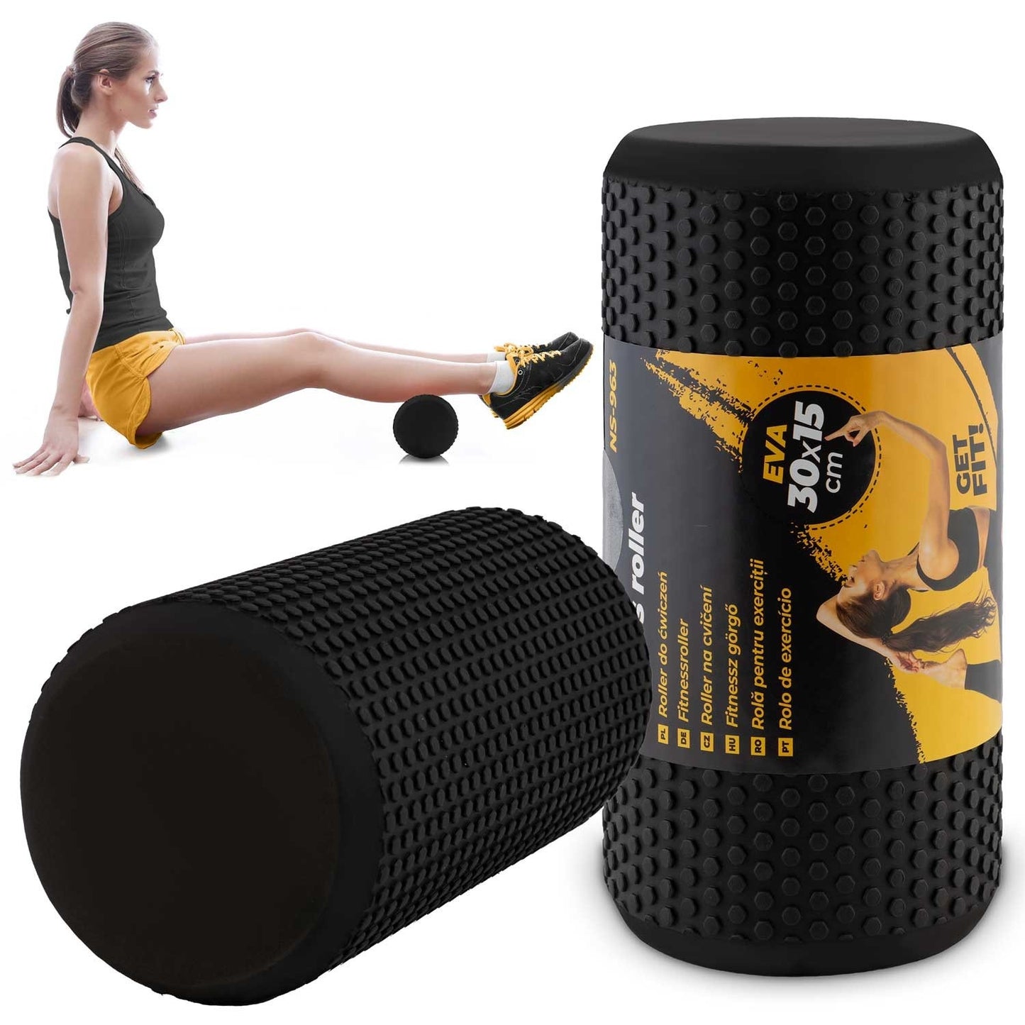 Training roller EVA NS-963 Black