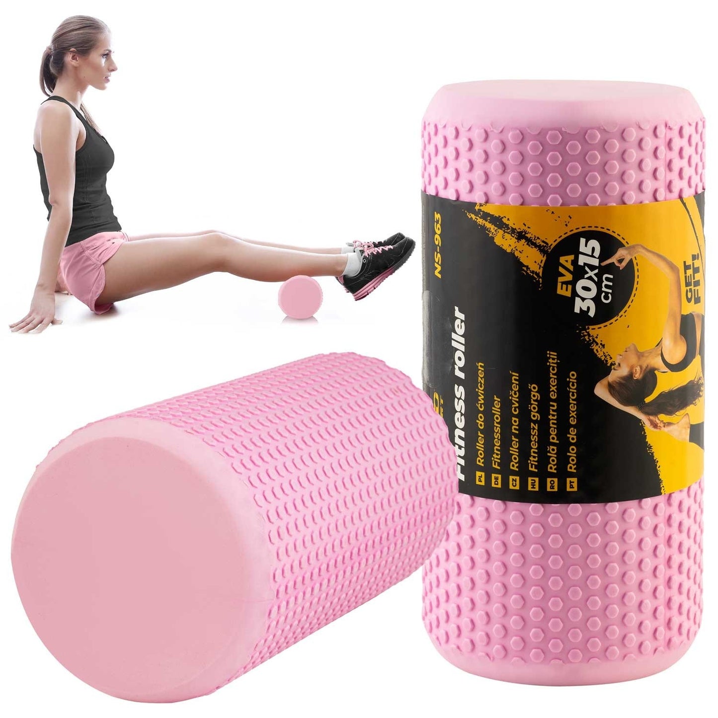Training roller in EVA foam, Pink - NS-963