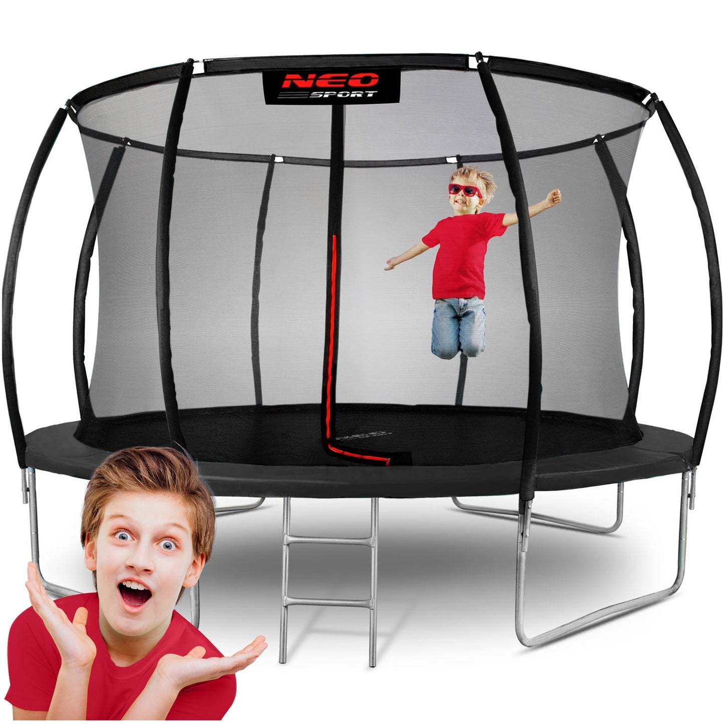 Trampoline for the garden 12ft/374cm with inner safety net Neo-Sport