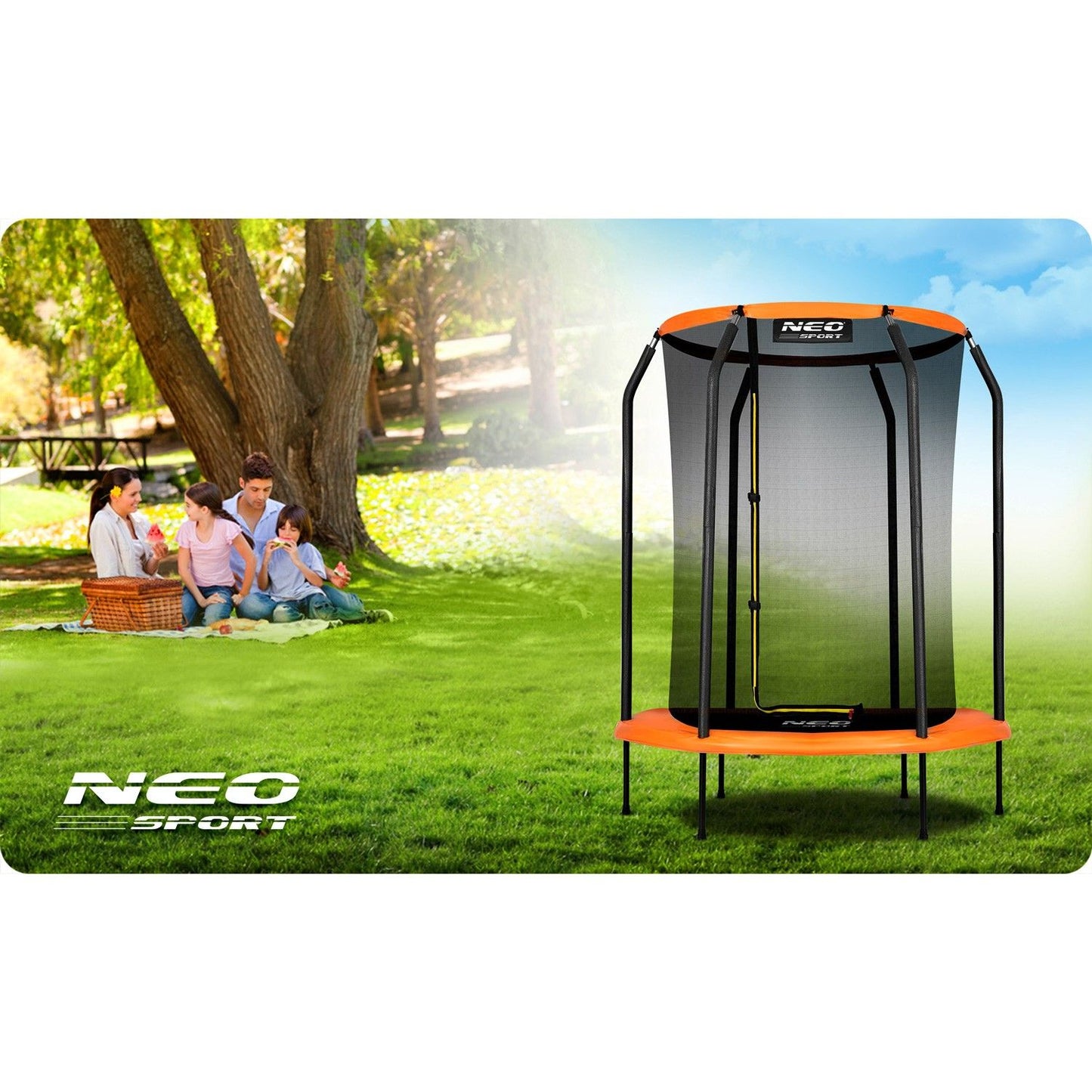 Children's Garden Trampoline with Safety Net, 152 cm