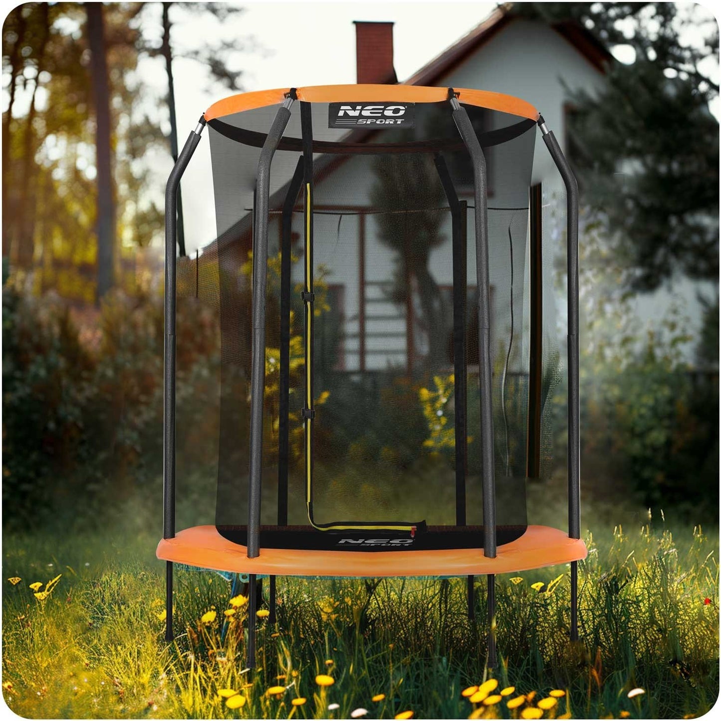 Children's Garden Trampoline with Safety Net, 152 cm