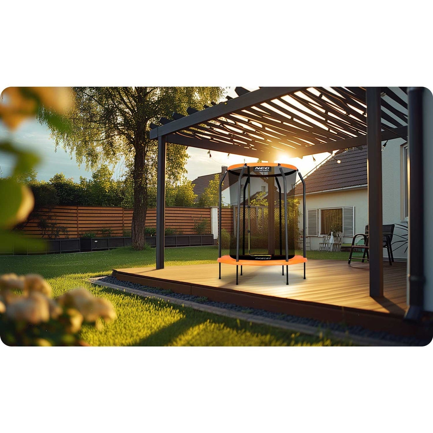 Children's Garden Trampoline with Safety Net, 152 cm