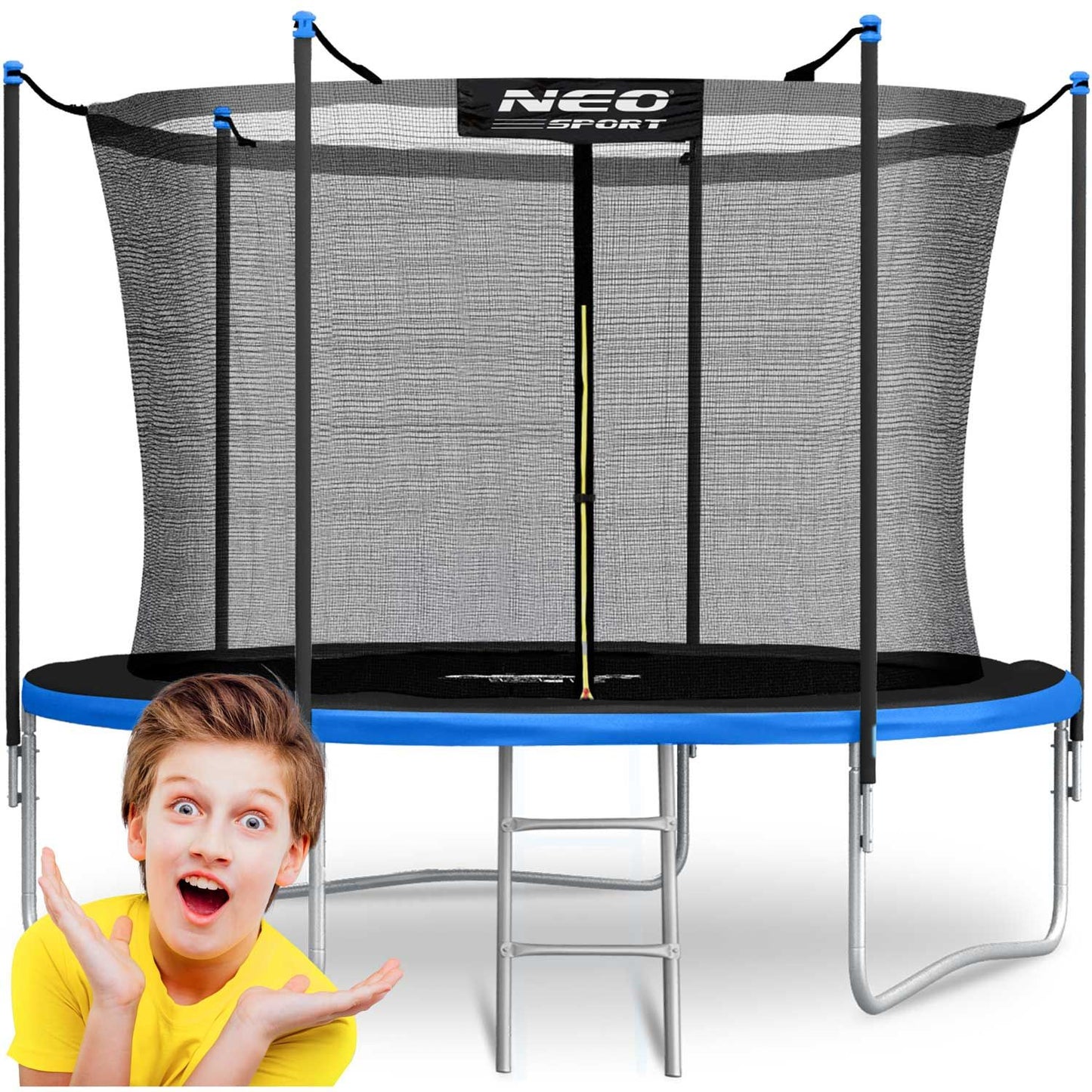 Trampoline for the garden 8ft/252cm with internal safety net and ladder Neo-Sport