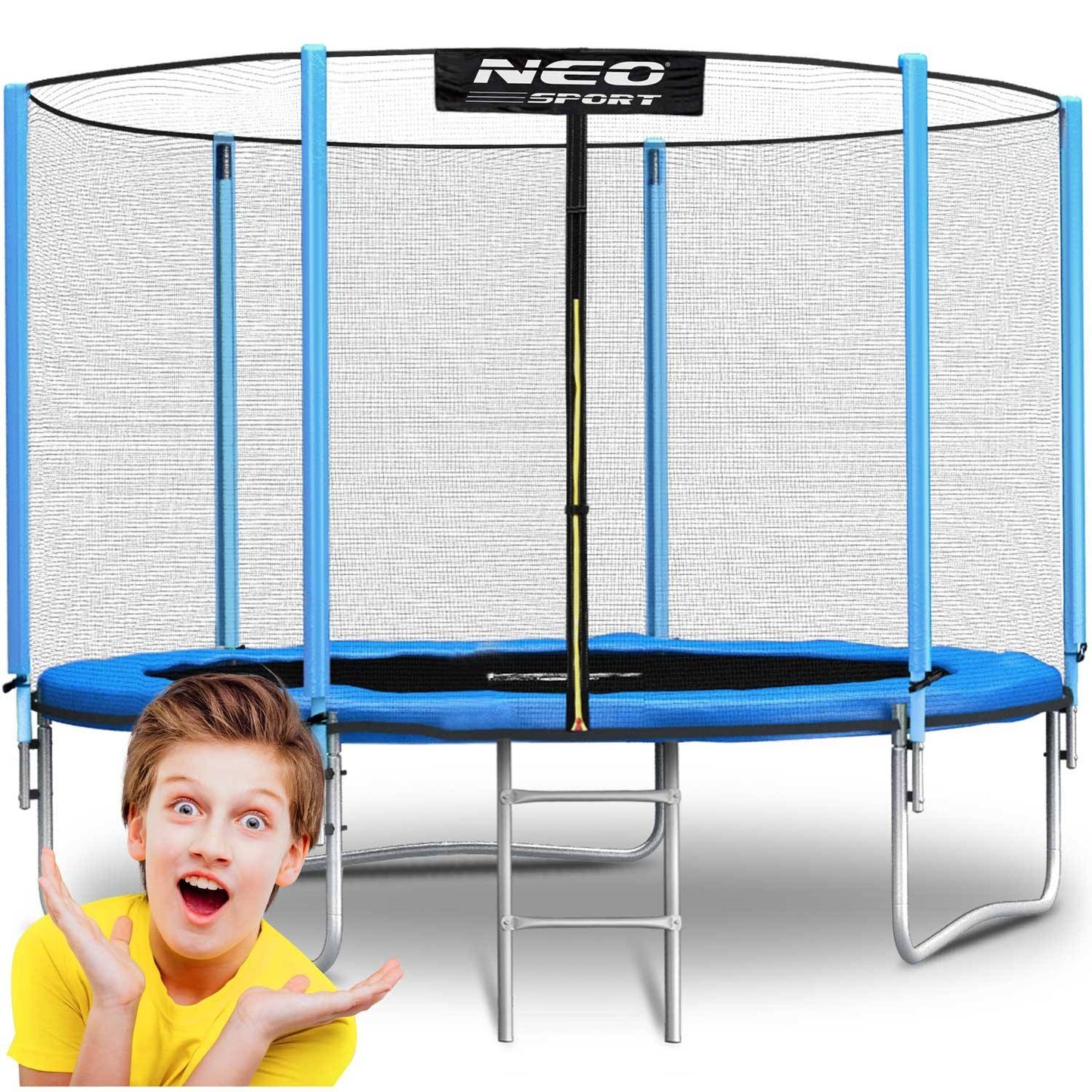 Trampoline for the garden 8ft/252cm with outer net and ladder from Neo-Sport