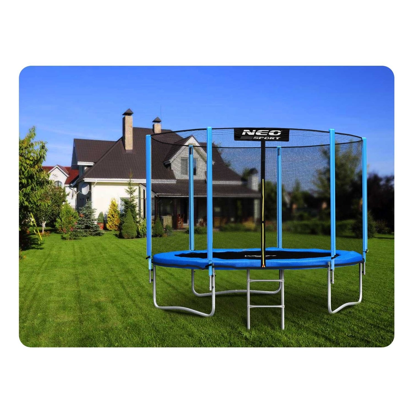 Trampoline for the garden 8ft/252cm with outer net and ladder from Neo-Sport